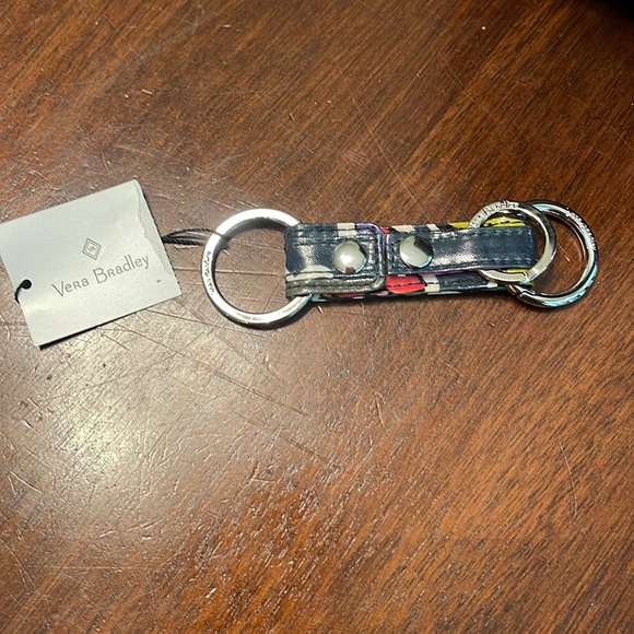 Vera Bradley Falling Flowers Little Crossbody Bag and Matching Keychain Set - Picture 8 of 10